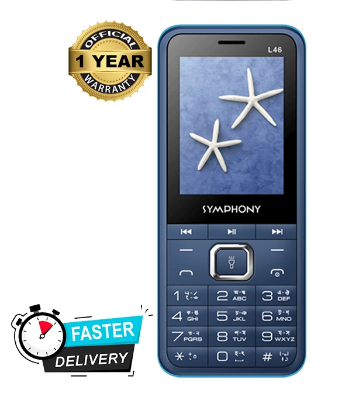 Buy Symphony L46 Feaure Phone with 2.4 inch Display- Dark Blue Light Blue at Best Price In Bangladesh
