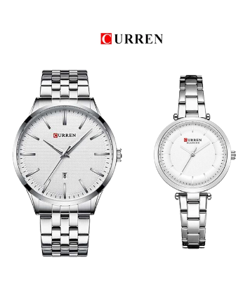 Buy CURREN Sport Waterproof Quartz Stainless Steel Couple Watch at Best Price In Bangladesh