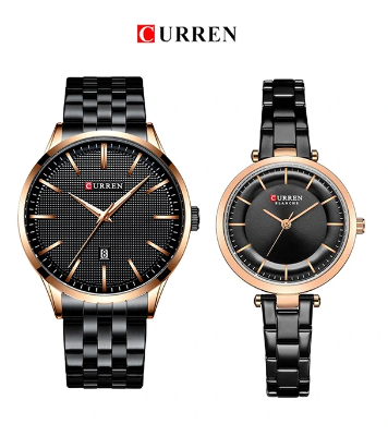 Buy CURREN Sport Waterproof Quartz Stainless Steel Couple Watch at Best Price In Bangladesh