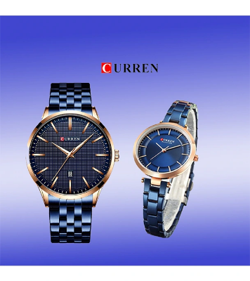 Buy CURREN Sport Waterproof Quartz Stainless Steel Couple Watch at Best Price In Bangladesh