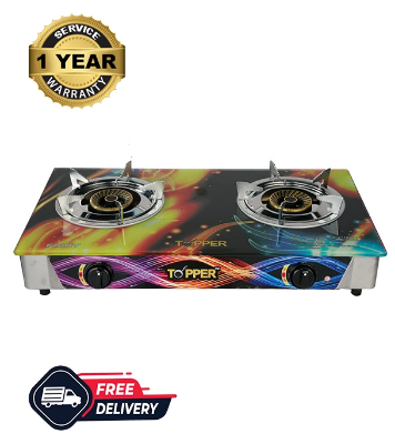 Picture of TOPPER Double Glass Auto Gas Stove LPG Fairy