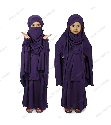 Baby Khimar / Kheemar Borka Adjusted Niqab Hijab With Skirt Full Set For, Baby, teenage 