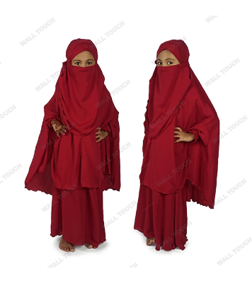 Baby Khimar / Kheemar Borka Adjusted Niqab Hijab With Skirt Full Set For, Baby, teenage 