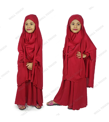 Baby Khimar / Kheemar Borka Adjusted Niqab Hijab With Skirt Full Set For, Baby, teenage 