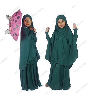 Baby Khimar / Kheemar Borka Adjusted Niqab Hijab With Skirt Full Set For, Baby, teenage 