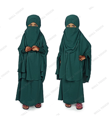 Baby Khimar / Kheemar Borka Adjusted Niqab Hijab With Skirt Full Set For, Baby, teenage 