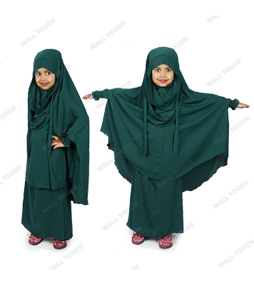 Baby Khimar / Kheemar Borka Adjusted Niqab Hijab With Skirt Full Set For, Baby, teenage 