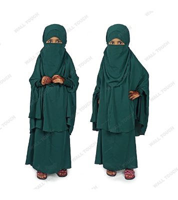 Baby Khimar / Kheemar Borka Adjusted Niqab Hijab With Skirt Full Set For, Baby, teenage 