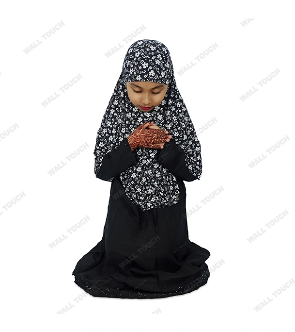 Stylish Borka New Collection Borka Party Borka with Hijab Full Set For 2-8 years Girl (Dubai Cherry Cloth)