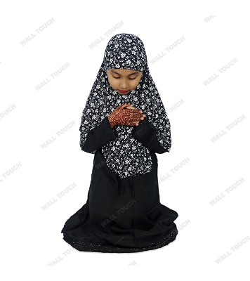 Stylish Borka New Collection Borka Party Borka with Hijab Full Set For 2-8 years Girl (Dubai Cherry Cloth)