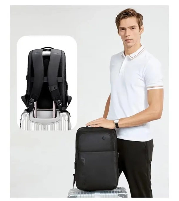 Buy Classic Urban Backpack Golden Wolf Gb00399 With Usb Port, Three Compartments, For Laptop 15.6 ", 20l Online