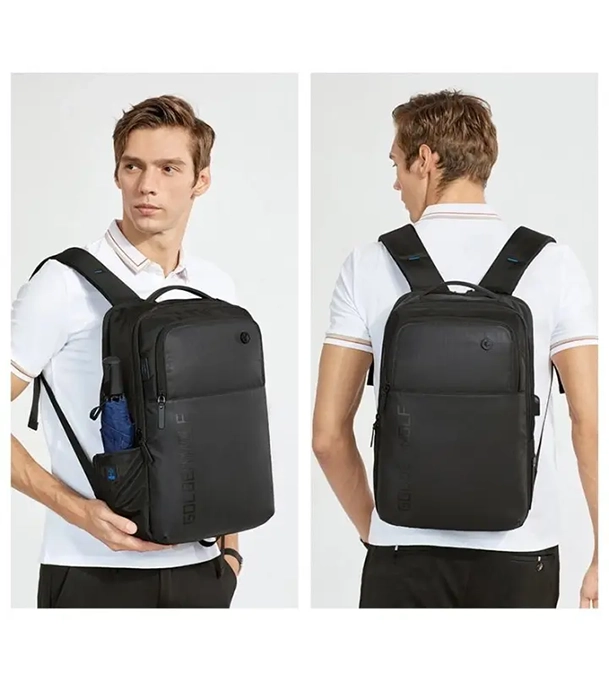 Buy Classic Urban Backpack Golden Wolf Gb00399 With Usb Port, Three Compartments, For Laptop 15.6 ", 20l Online