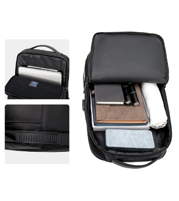 Buy Classic Urban Backpack Golden Wolf Gb00399 With Usb Port, Three Compartments, For Laptop 15.6 ", 20l Online