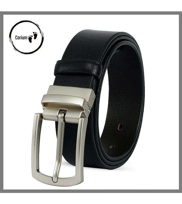 Men's Stylish Leather Waist Belt Black at Best Price In Bangladesh