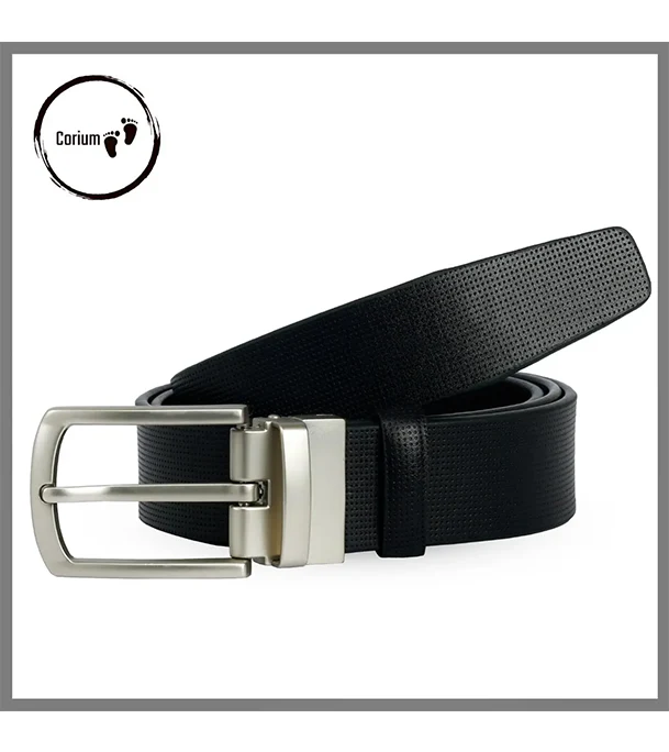 Men's Stylish Leather Waist Belt Black at Best Price In Bangladesh