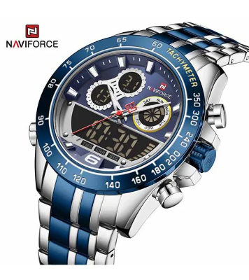 Buy NAVIFORCE NF9188 Silver Stainless Steel Dual Time Wrist Watch  Online at Best Price