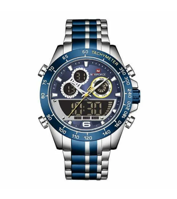 Buy NAVIFORCE NF9188 Silver Stainless Steel Dual Time Wrist Watch  Online at Best Price