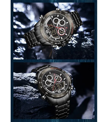 Buy NAVIFORCE NF9188 Silver Stainless Steel Dual Time Wrist Watch  Online at Best Price