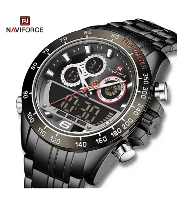 Buy NAVIFORCE NF9188 Silver Stainless Steel Dual Time Wrist Watch  Online at Best Price