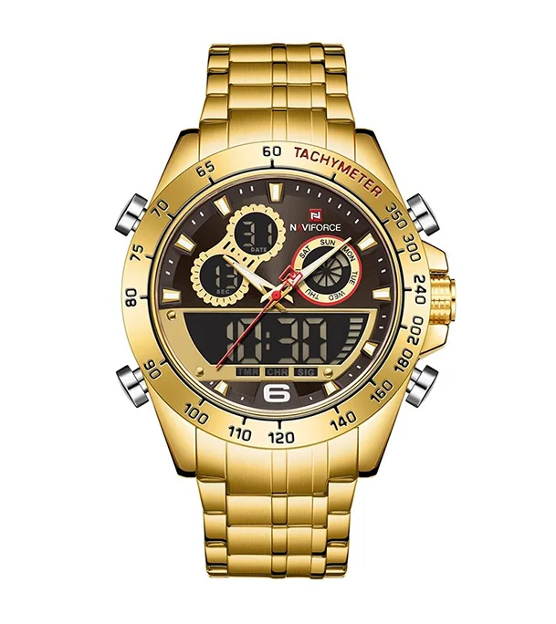 Buy NAVIFORCE NF9188 Silver Stainless Steel Dual Time Wrist Watch  Online at Best Price