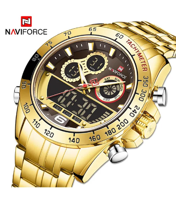 Buy NAVIFORCE NF9188 Silver Stainless Steel Dual Time Wrist Watch  Online at Best Price
