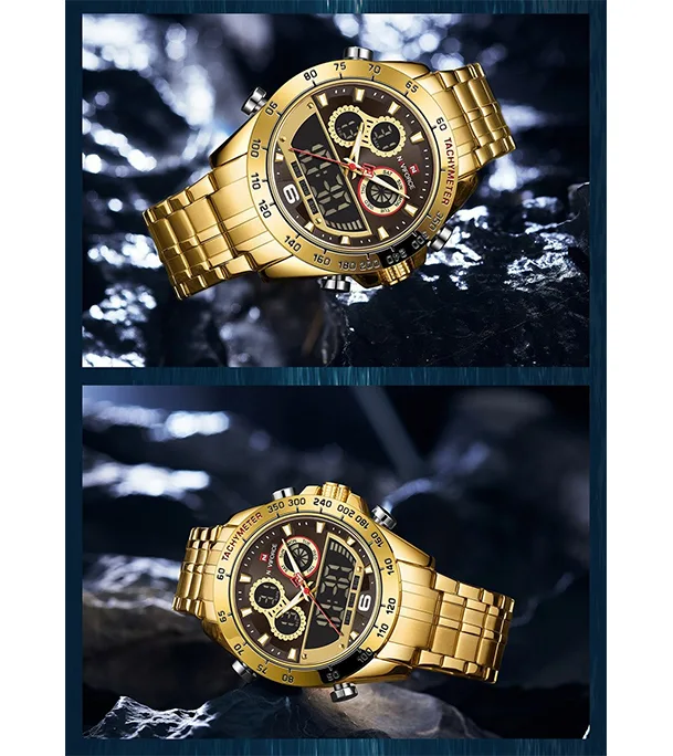 Buy NAVIFORCE NF9188 Silver Stainless Steel Dual Time Wrist Watch  Online at Best Price