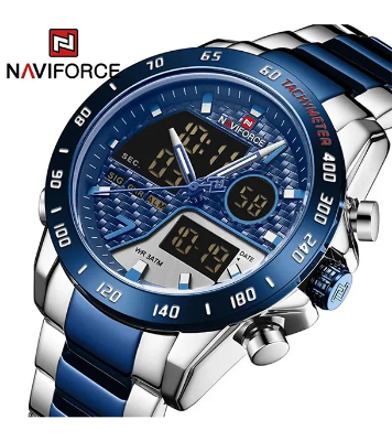 Buy NAVIFORCE NF9171 Black Stainless Steel Dual Wrist Watch  Online at Best Price