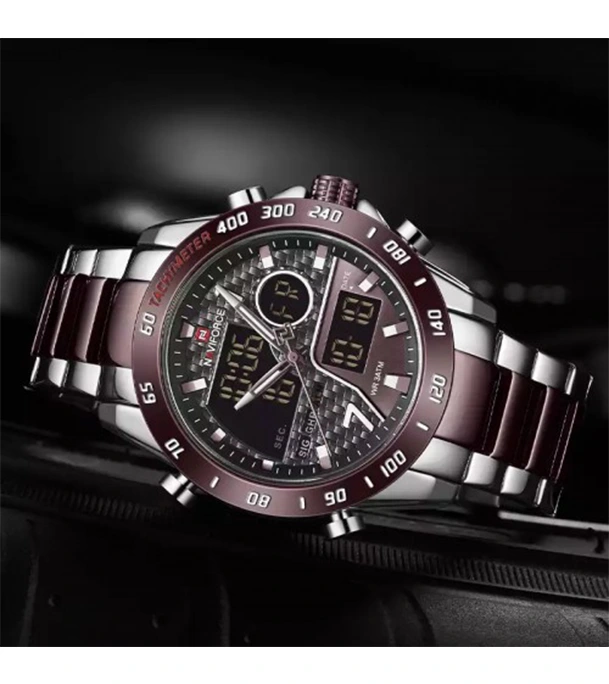 Buy NAVIFORCE NF9171 Black Stainless Steel Dual Wrist Watch  Online at Best Price