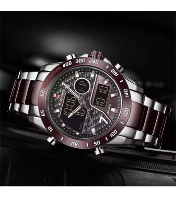 Buy NAVIFORCE NF9171 Black Stainless Steel Dual Wrist Watch  Online at Best Price