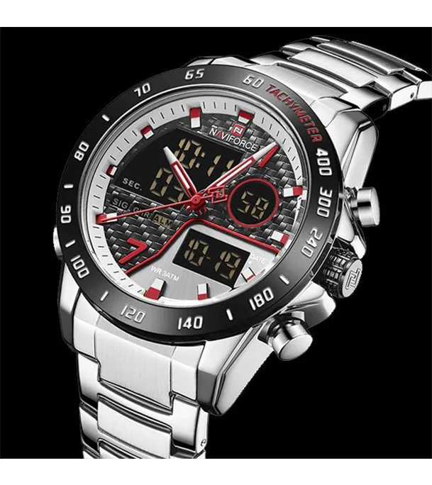 Buy NAVIFORCE NF9171 Black Stainless Steel Dual Wrist Watch  Online at Best Price