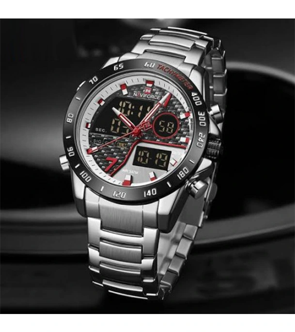 Buy NAVIFORCE NF9171 Black Stainless Steel Dual Wrist Watch  Online at Best Price