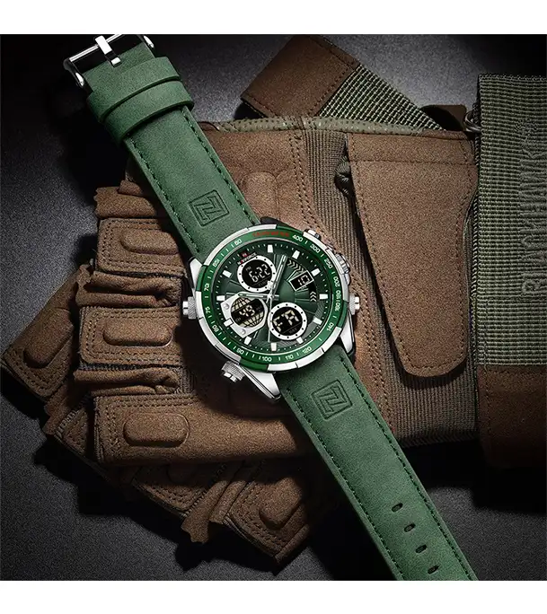 Picture of NAVIFORCE 9197 Leather Casual Men Watch Digital Male watche