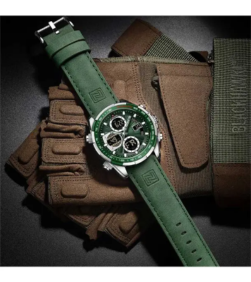 Picture of NAVIFORCE 9197 Leather Casual Men Watch Digital Male watche