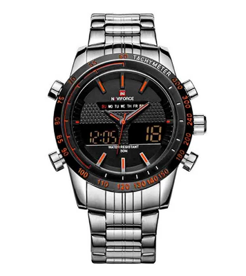 Buy NAVIFORCE NF9024 - Black Stainless Steel Wrist Watch for Men Online at Best Price