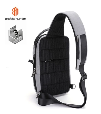 Buy Arctic Hunter XB00105 Men Chest Bag USB Charging Sling Bag Waterproof Online