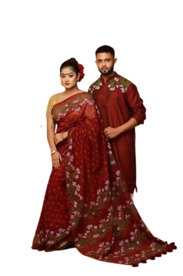  Exclusive Couple Set Saree with Panjabi 