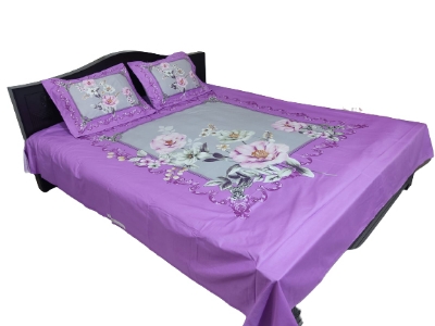 Cotton Panel Bedsheet King Size