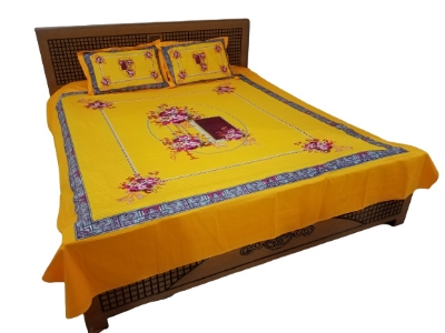 Cotton Panel Bedsheet King Size 