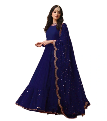 Buy Georgette Unstitched  Long Gown 4 Piece at Best Price In Bangladesh