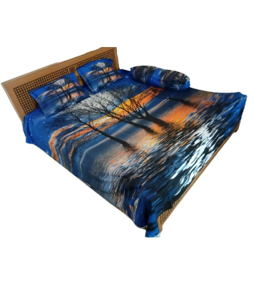 Buy Panel Bedsheet With Kol Balish Cover 4 in 1 at Best Price In Bangladesh