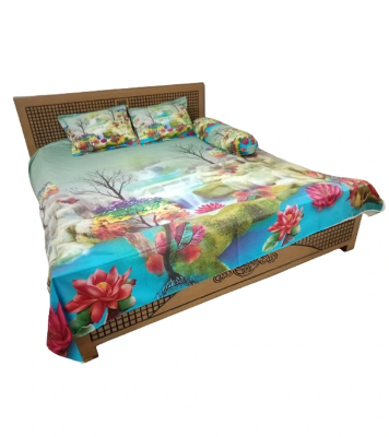 Buy  Panel Bedsheet With Kol Balish Cover 4 in 1 at Best Price In Bangladesh
