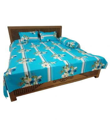 Buy  Twill Bedsheet With Kol Balish Cover 4 in 1 at Best Price In Bangladesh