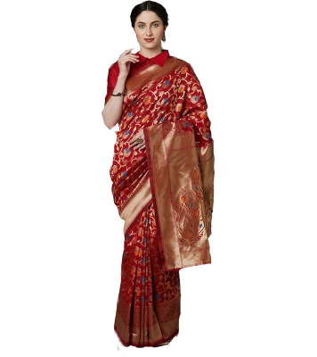 Buy Printed Silk Saree with Blouse piece at Best Price In Bangladesh