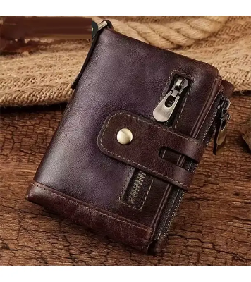 Buy Stylish Genuine Leather Wallet for Men - Chocolate at Best Price In Bangladesh