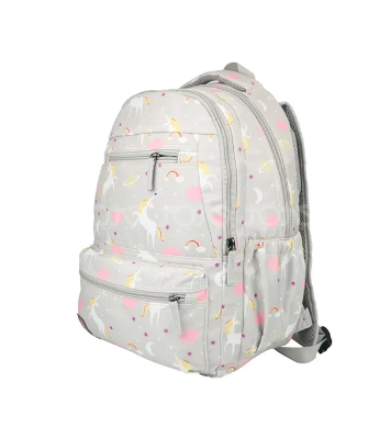 Buy ESPIRAL 205303 Nylon Fabric School College Backpack Lightweight Water Resistant Washable (Gray Aop) at Best Price In Bangladesh