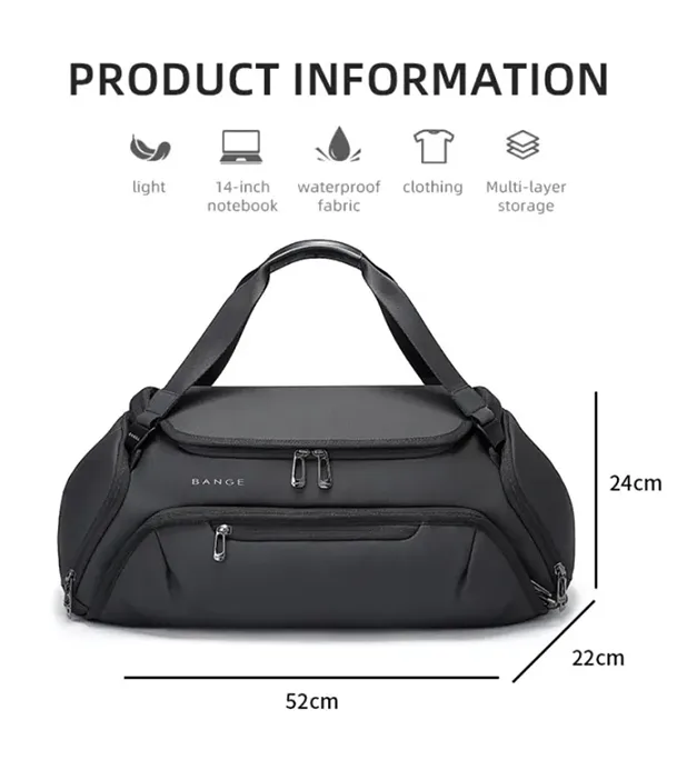 Buy Bange BG-7561 Unisex Gym Bags Waterproof Moisture Proof Travel Bag at Best Price In Bangladesh
