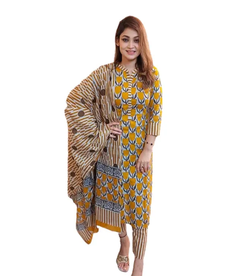 Buy Cotton With Skin Printed 3Piece  online at Best Price In Bangladesh