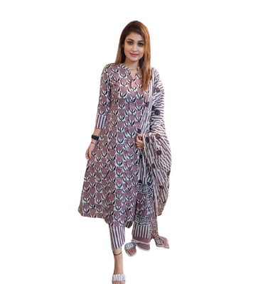 Buy Cotton With Skin Printed 3Piece  online at Best Price In Bangladesh