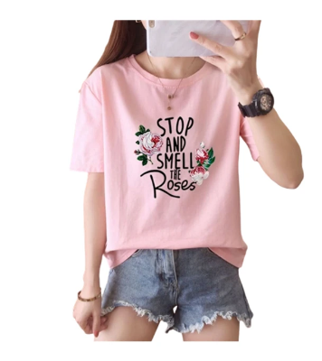 Buy Stylish Half Sleeves Cotton T-Shirt For Women at Best Price in Bangladesh