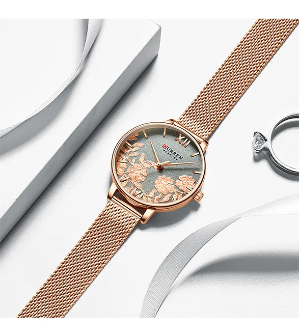 Buy Curren 9065 Quartz Watch Luxury Brand Stainless Steel Strap for Women at Best Price In Bangladesh